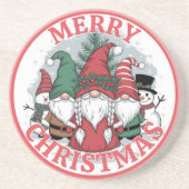 Weihnachts-Gnomes-Untersetzer Getränkeuntersetzer (Vorne)