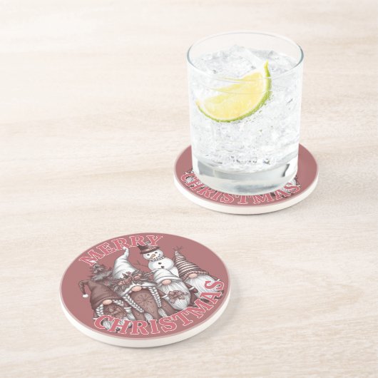 Weihnachts-Gnomes-Untersetzer Getränkeuntersetzer (Seite)