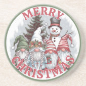 Weihnachts-Gnomes-Untersetzer Getränkeuntersetzer (Vorne)