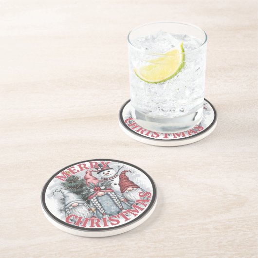 Weihnachts-Gnomes-Untersetzer Getränkeuntersetzer (Seite)