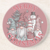 Weihnachts-Gnomes-Untersetzer Getränkeuntersetzer (Vorne)
