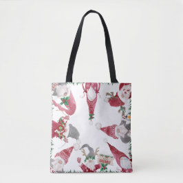 Weihnachts Gnomes Watercolor Whimsical Skandinavie Tasche