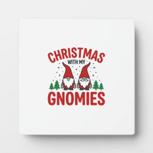 Weihnachts-Gnomies-Feiertags-Gnom-Design Fotoplatte