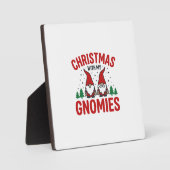Weihnachts-Gnomies-Feiertags-Gnom-Design Fotoplatte (Vorderseite)