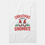 Weihnachts-Gnomies-Feiertags-Gnom-Design Geschirrtuch (Vertikal)