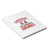 Weihnachts-Gnomies-Feiertags-Gnom-Design Notizblock (angewinkelt)