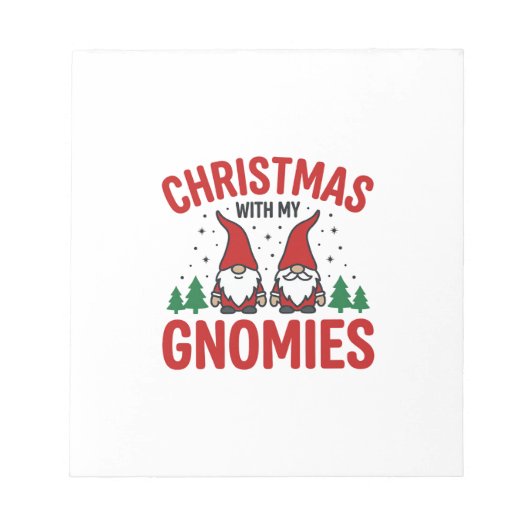 Weihnachts-Gnomies-Feiertags-Gnom-Design Notizblock (Vorderseite)