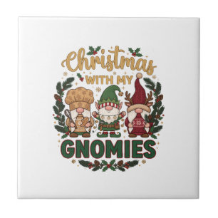 Weihnachts-Gnomies-Lichterkette Zuckerstange Fliese