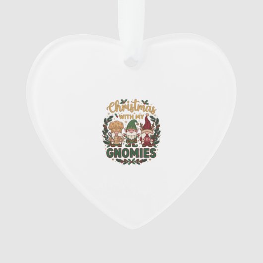 Weihnachts-Gnomies-Lichterkette Zuckerstange Ornament (Vorderseite)