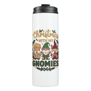 Weihnachts-Gnomies-Lichterkette Zuckerstange Thermosbecher