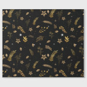 Weihnachts-Gold-Arch Modernes Schwarz Geschenkpapier (Flach)