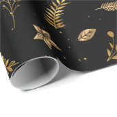 Weihnachts-Gold-Arch Modernes Schwarz Geschenkpapier (Rolleneckpunkt)