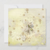 Weihnachts Gold Bell Wedding Einladung (Rückseite)