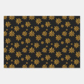 Weihnachts-Gold-Crystal-Schneeflocken Geschenkpapier Set (Vorderseite 2)