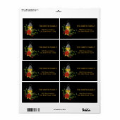 Weihnachts-Gold-Dekoration mit schwarzem Hintergru (Vorne)
