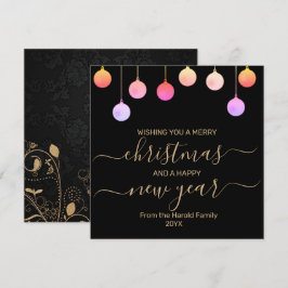 Weihnachts Gold Feierliche Farben Hängedekunst Feiertagskarte