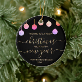 Weihnachts Gold Feierliche Farben Hängedekunst Keramik Ornament