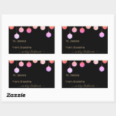 Weihnachts Gold Feierliche Farben Hängedekunst Rechteckiger Aufkleber (Blatt)