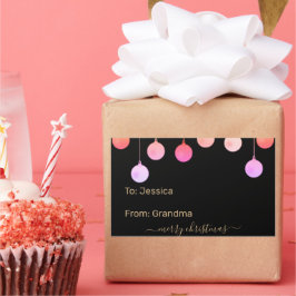 Weihnachts Gold Feierliche Farben Hängedekunst Rechteckiger Aufkleber