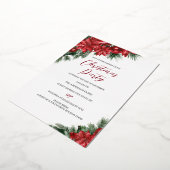 Weihnachts-Gold-Feiertage-Party Folieneinladung (Gedreht)