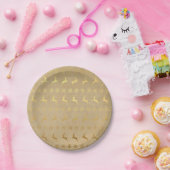 Weihnachts-Gold-Foil-Rentier und Schneeflocke Pappteller (Party)