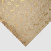 Weihnachts-Gold-Foil-Rentier und Schneeflocke Seidenpapier (Ausschnitt)