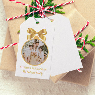 Weihnachts-Gold-Foto-Ornament Geschenkanhänger