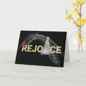 Weihnachts-Gold-Freude mit Kardinal Karte (Gelbe Blume)