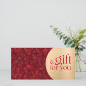 Weihnachts-Gold-Geschenkgutschein (Stehend Vorderseite)