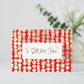 Weihnachts-Gold-Geschenkgutschein (Stehend Vorderseite)