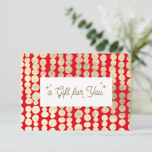 Weihnachts-Gold-Geschenkgutschein (Stehend Vorderseite)