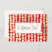 Weihnachts-Gold-Geschenkgutschein (Vorne/Hinten)