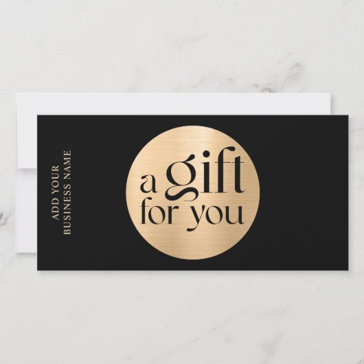 Weihnachts-Gold-Geschenkgutschein (Vorderseite)