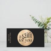 Weihnachts-Gold-Geschenkgutschein (Stehend Vorderseite)