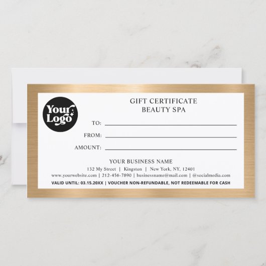 Weihnachts-Gold-Geschenkgutschein (Rückseite)