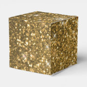 Weihnachts-Gold-Glitzer Geschenkschachtel (Rückseite)