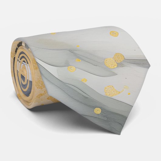 Weihnachts-Gold-Grau-Vulkanausbruch Krawatte (Gerollt)