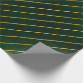 Weihnachts Gold Green Diagonal Stripes Muster Gesc Geschenkpapier (Ecke)