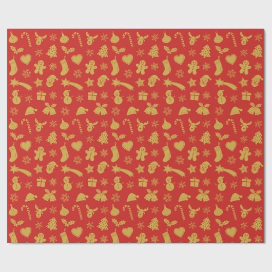 Weihnachts-Gold-Hintergrund Geschenkpapier (Flach)