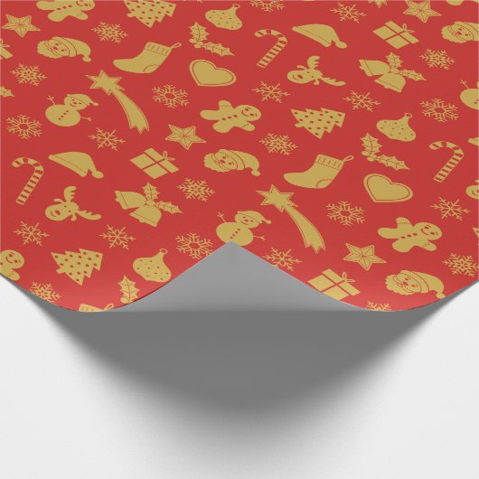 Weihnachts-Gold-Hintergrund Geschenkpapier (Ecke)