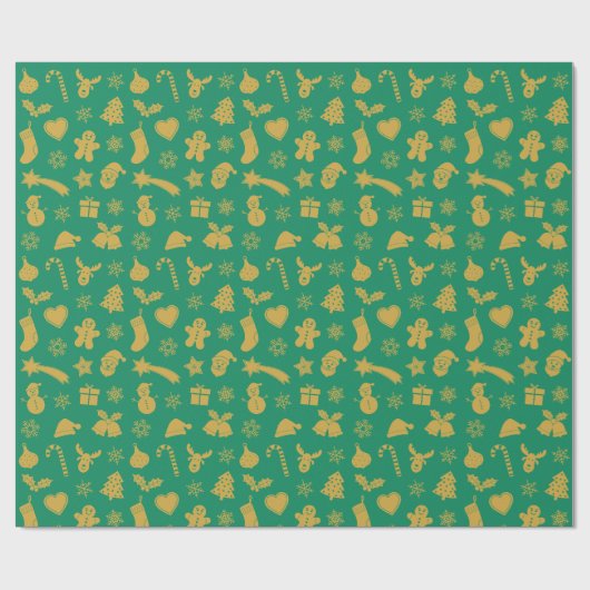 Weihnachts-Gold-Hintergrund Geschenkpapier (Flach)