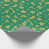 Weihnachts-Gold-Hintergrund Geschenkpapier (Ecke)