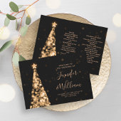 Weihnachts-Gold-Hochzeitsprogramm Einladung