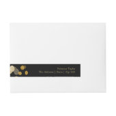 Weihnachts-Gold-Imitate Glitzer Festlich Rundum-Adressaufkleber (Vorderseite)