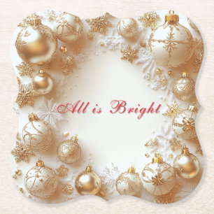Weihnachts-Gold-Ornamente, Schneeflocken Alles ist Untersetzer
