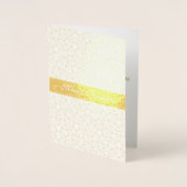Weihnachts-Gold-Pattern-Stars Personalisiert Folienkarte (Vorderseite)