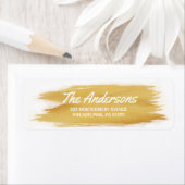 Weihnachts-Gold-Pinsel Stroke-Rücksendeadresse (Insitu)