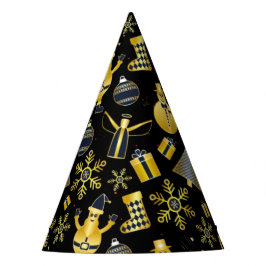 Weihnachts-Gold Santa Snowman-Strumpf-Geschenkmust Partyhütchen