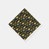 Weihnachts-Gold Santa Snowman-Strumpf-Geschenkmust Serviette (Ecke)