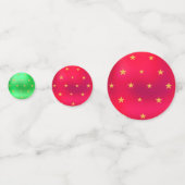 Weihnachts-Gold-Stars am grünen und roten Tisch Co Konfetti (Vorderseiten)
